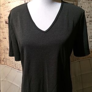 Maxime L Dark Grey Short Sleeve Blouse